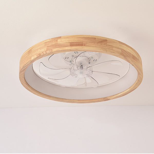 Traditional Japanese Solid Wood Iron Acrylic ABS Round