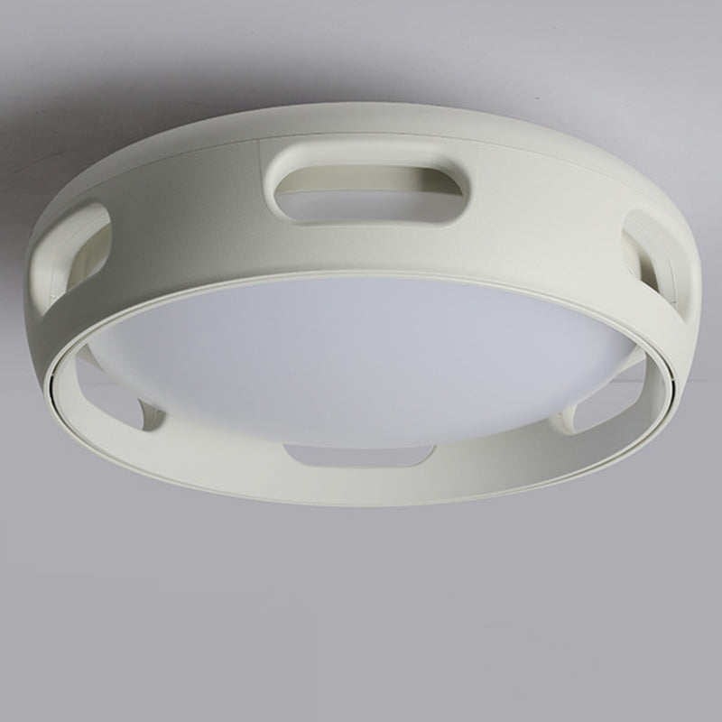 Contemporary Nordic Round Bladeless PC Acrylic LED