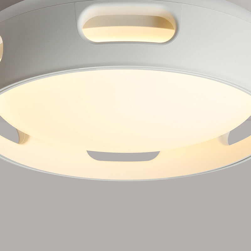 Contemporary Nordic Round Bladeless PC Acrylic LED