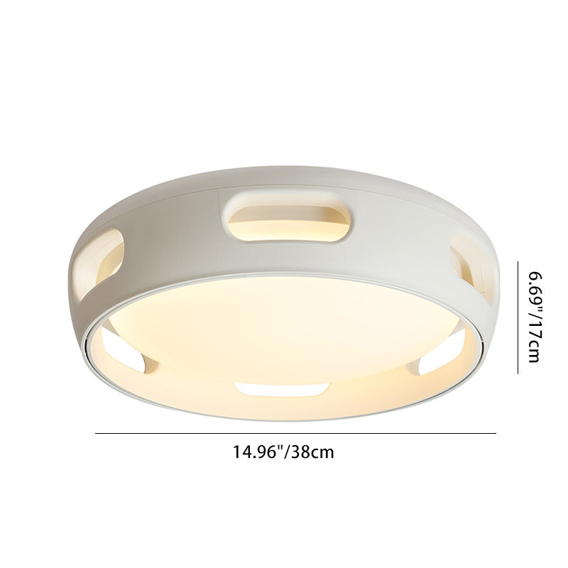 Contemporary Nordic Round Bladeless PC Acrylic LED