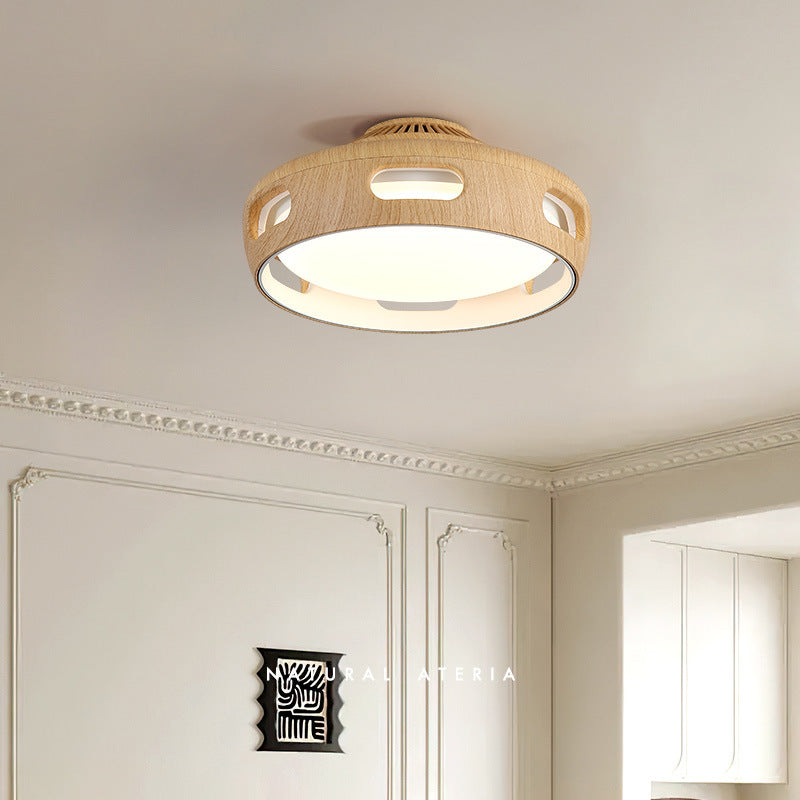 Contemporary Nordic Round Bladeless PC Acrylic LED