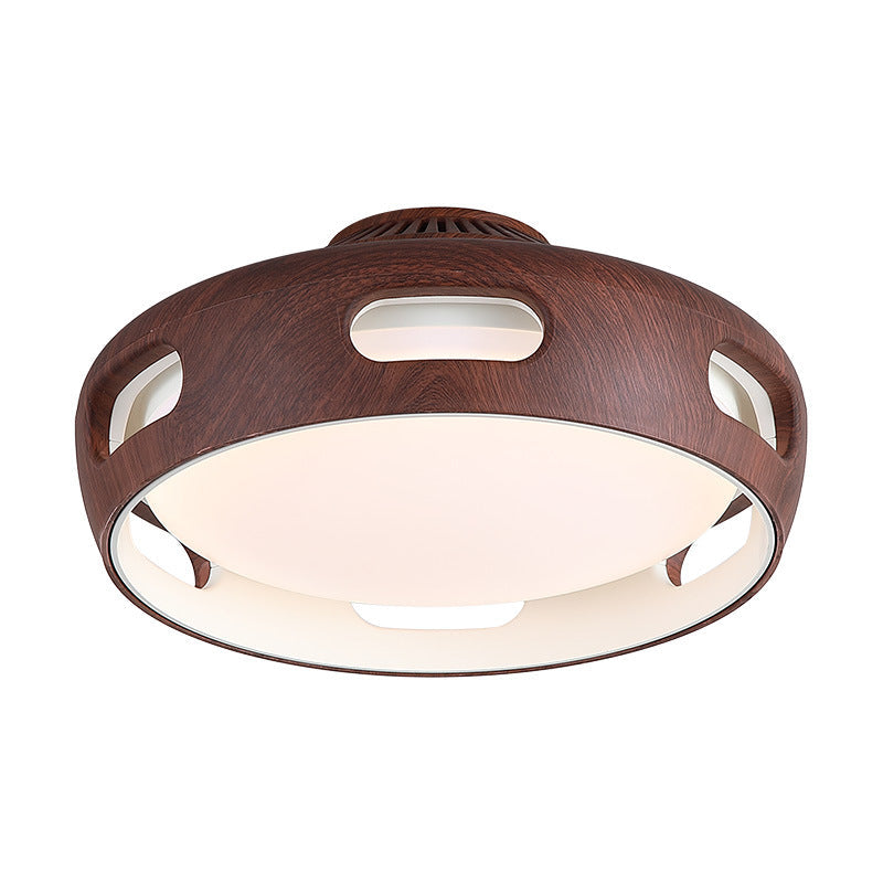 Contemporary Nordic Round Bladeless PC Acrylic LED