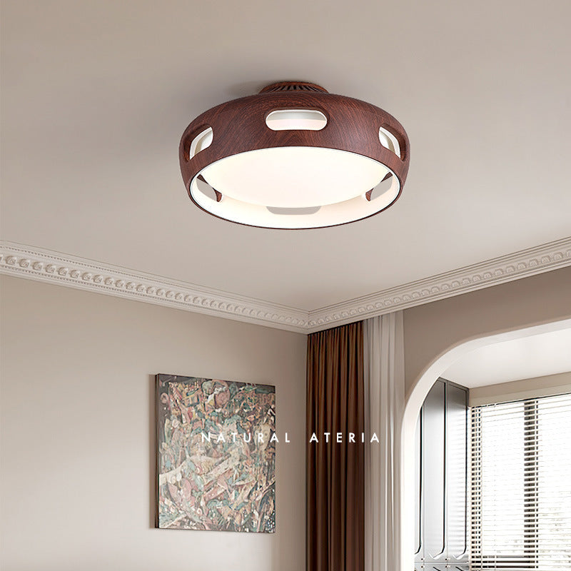 Contemporary Nordic Round Bladeless PC Acrylic LED