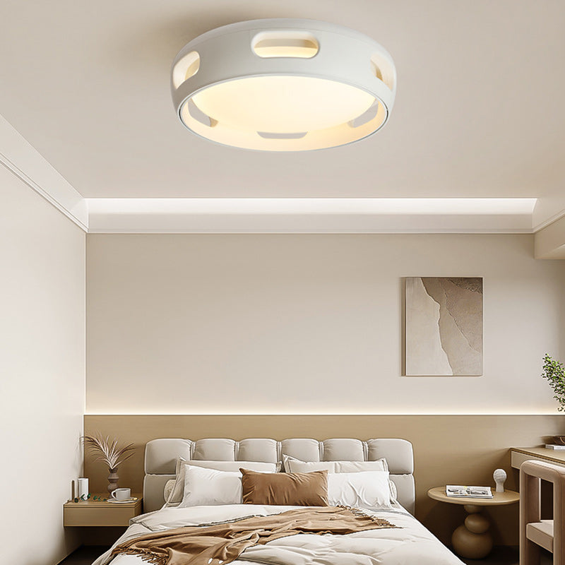 Contemporary Nordic Round Bladeless PC Acrylic LED