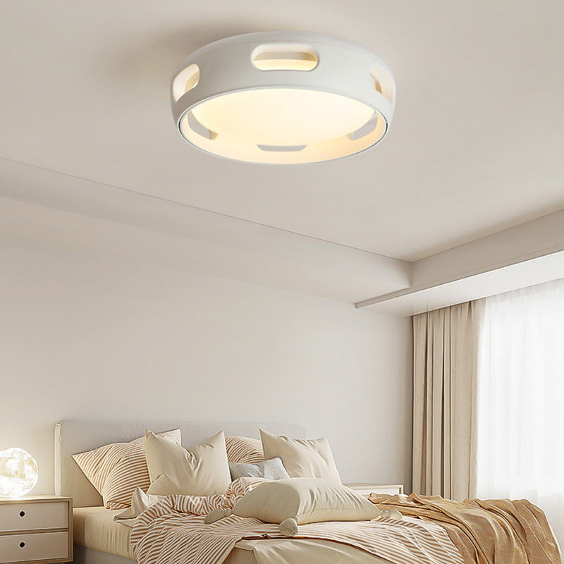 Contemporary Nordic Round Bladeless PC Acrylic LED