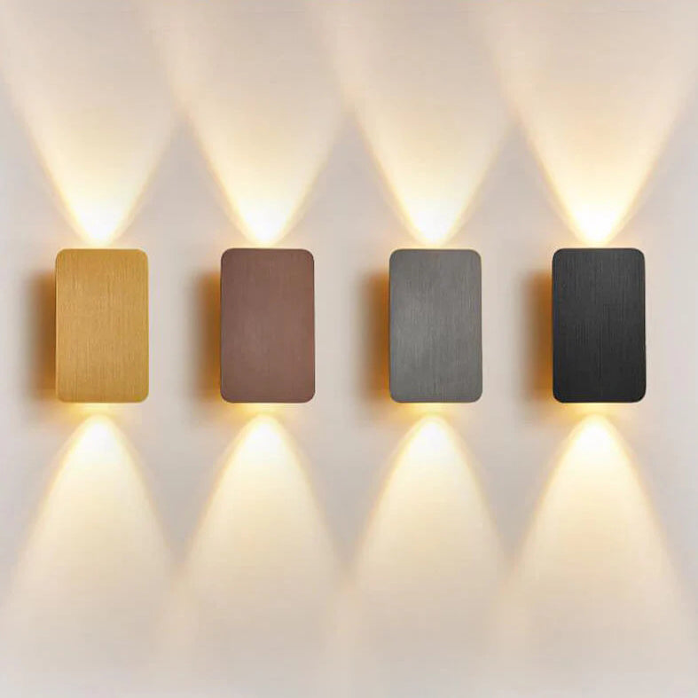 Nordic Minimalist Aluminum Rectangular Flat Panel 2-Light