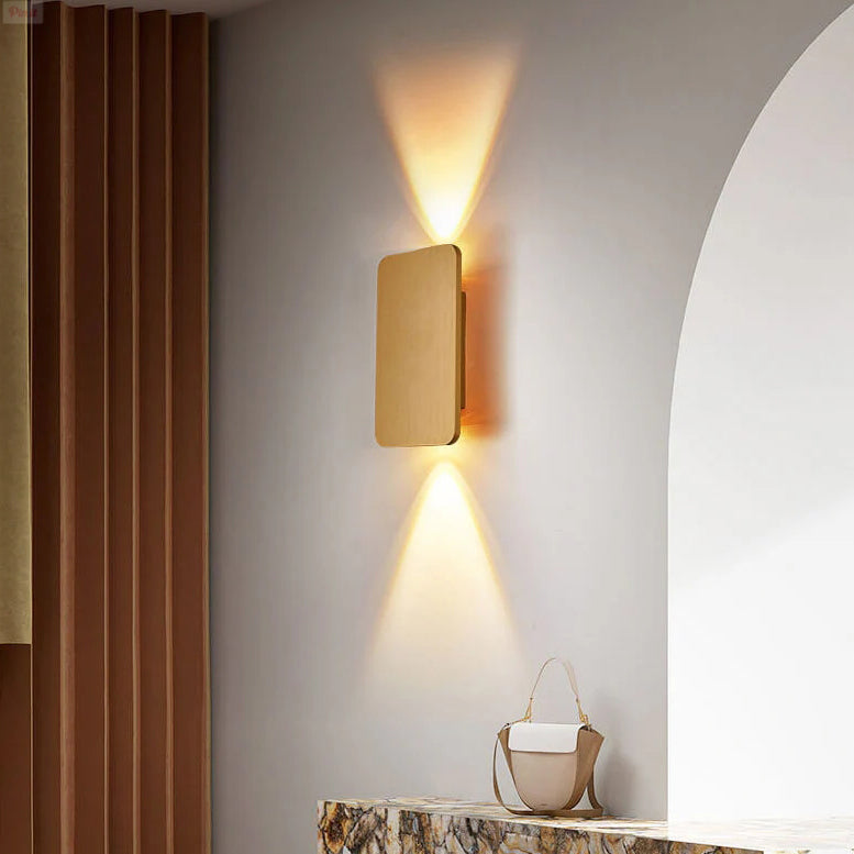 Nordic Minimalist Aluminum Rectangular Flat Panel 2-Light