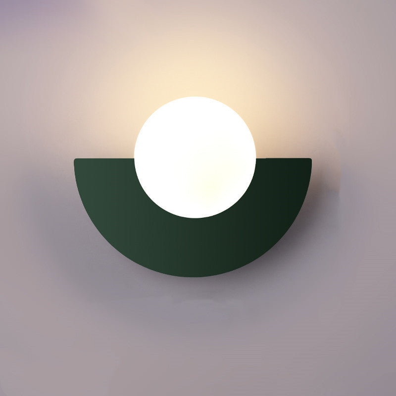 Modern Minimalist Glass Spherical Colorful Semicircle