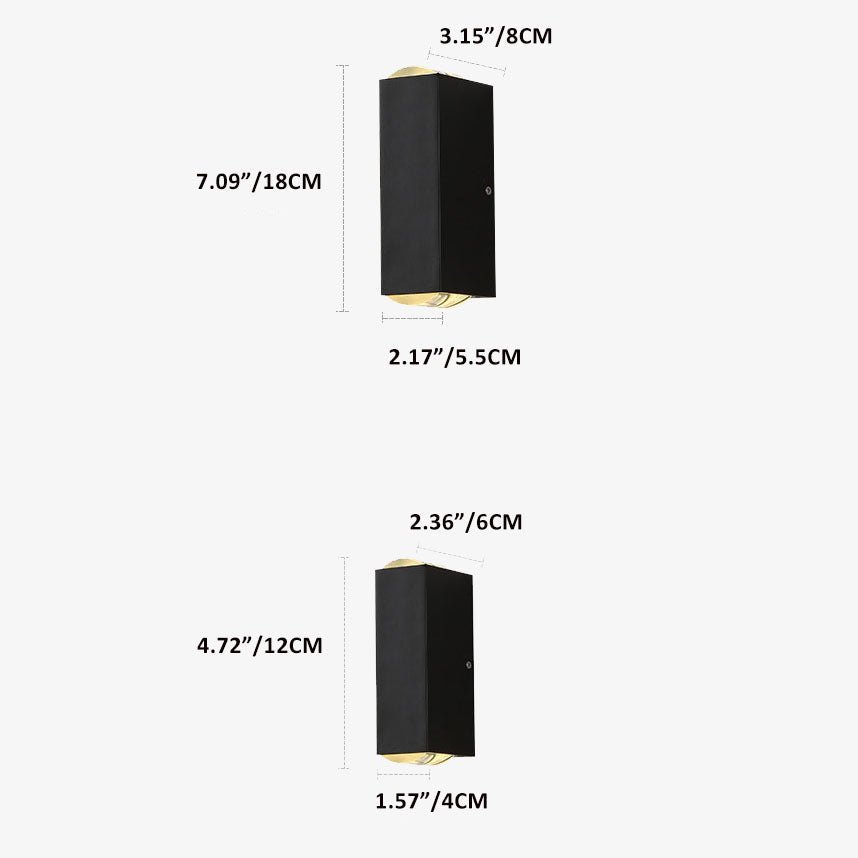Modern Minimalist Aluminum Hardware Rectangular LED Outdoor