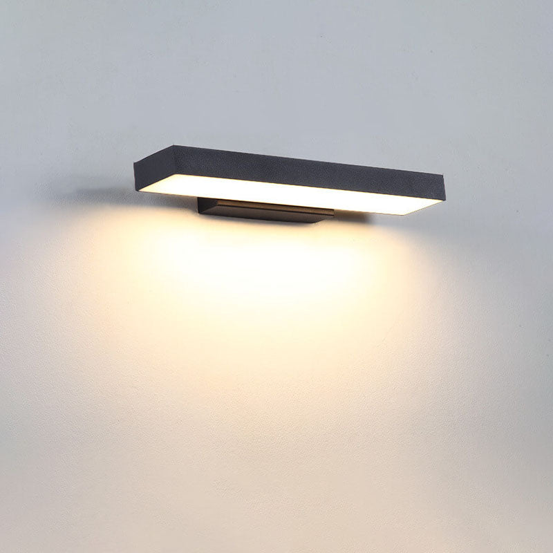 Modern Minimalist Rectangular Flat LED Sensor Outdoor