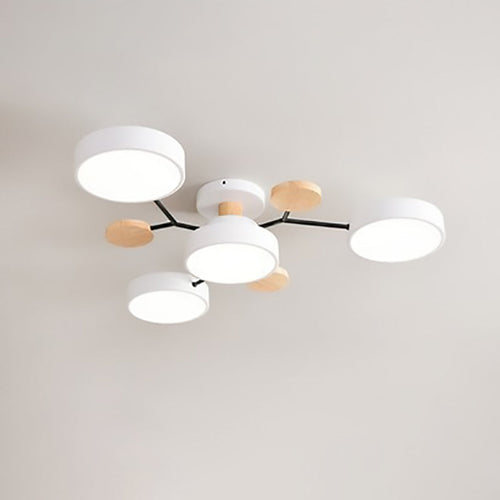 Contemporary Scandinavian Round Molecule Branch Design LED