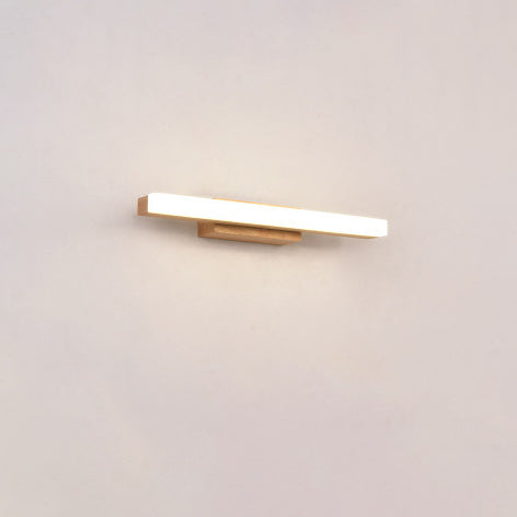 Nordic Minimalist Wooden Long Strip Vanity Light LED Wall