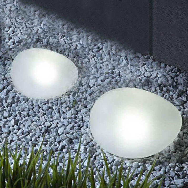 Solar Pebble ABS Sandblasted Glass LED Outdoor Landscape