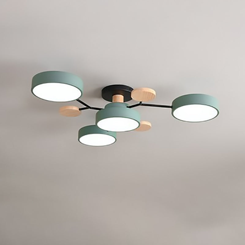 Contemporary Scandinavian Round Molecule Branch Design LED
