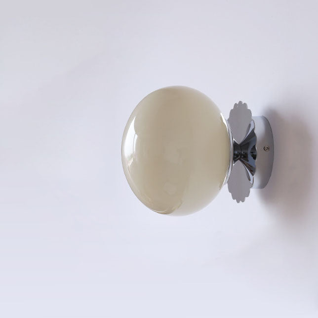 Modern Vintage Minimalist Iron Glass Round Head 1-Light
