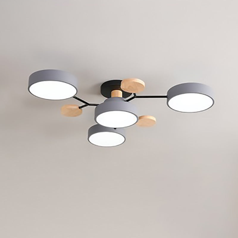 Contemporary Scandinavian Round Molecule Branch Design LED