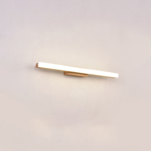 Nordic Minimalist Wooden Long Strip Vanity Light LED Wall