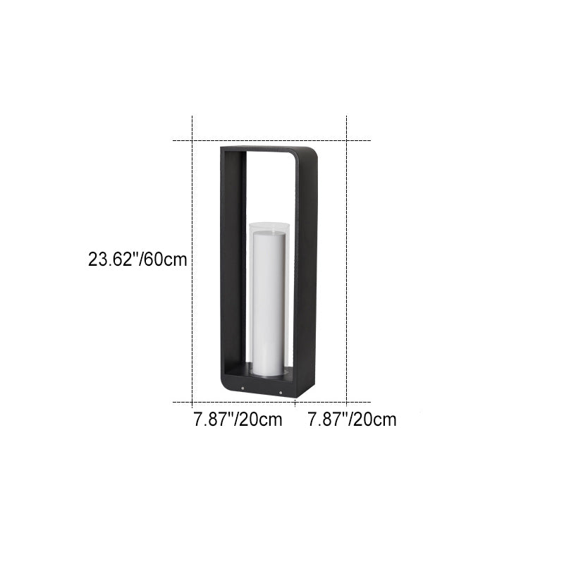 Modern Minimalist Square Frame Stainless Steel Acrylic LED