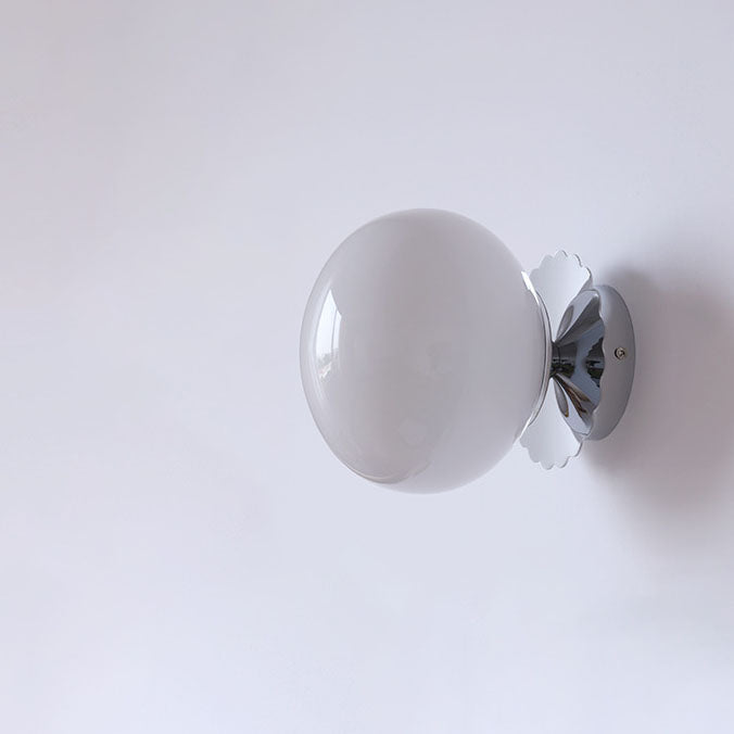 Modern Vintage Minimalist Iron Glass Round Head 1-Light
