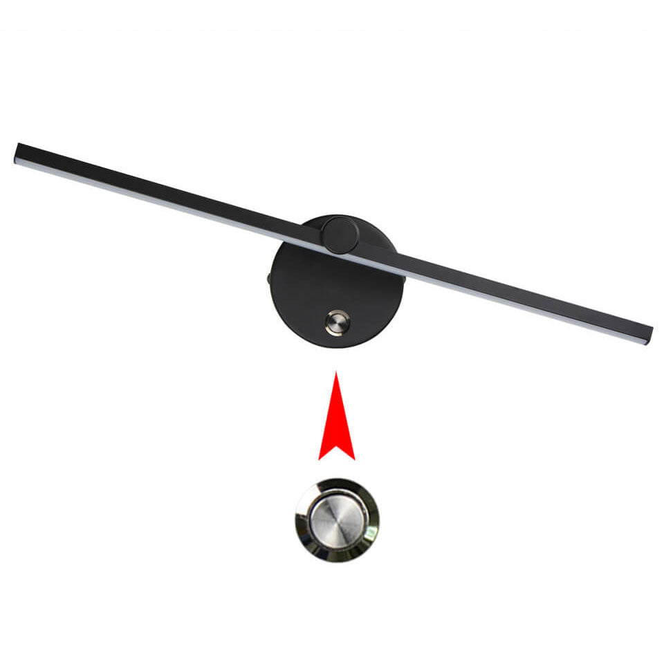 Nordic Minimalist Aluminum Long Bar Switch LED Mirror Wall