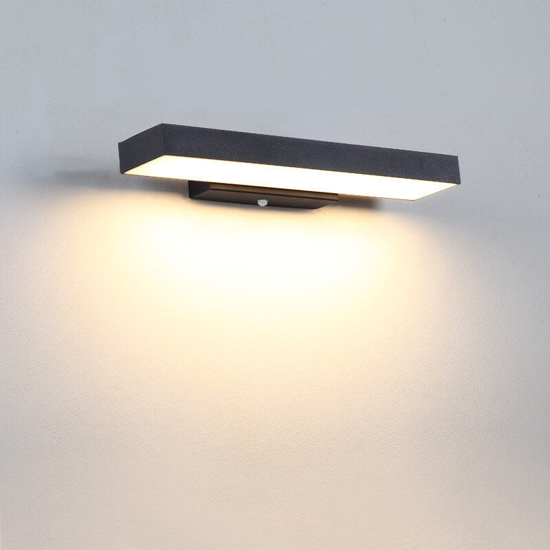 Modern Minimalist Rectangular Flat LED Sensor Outdoor