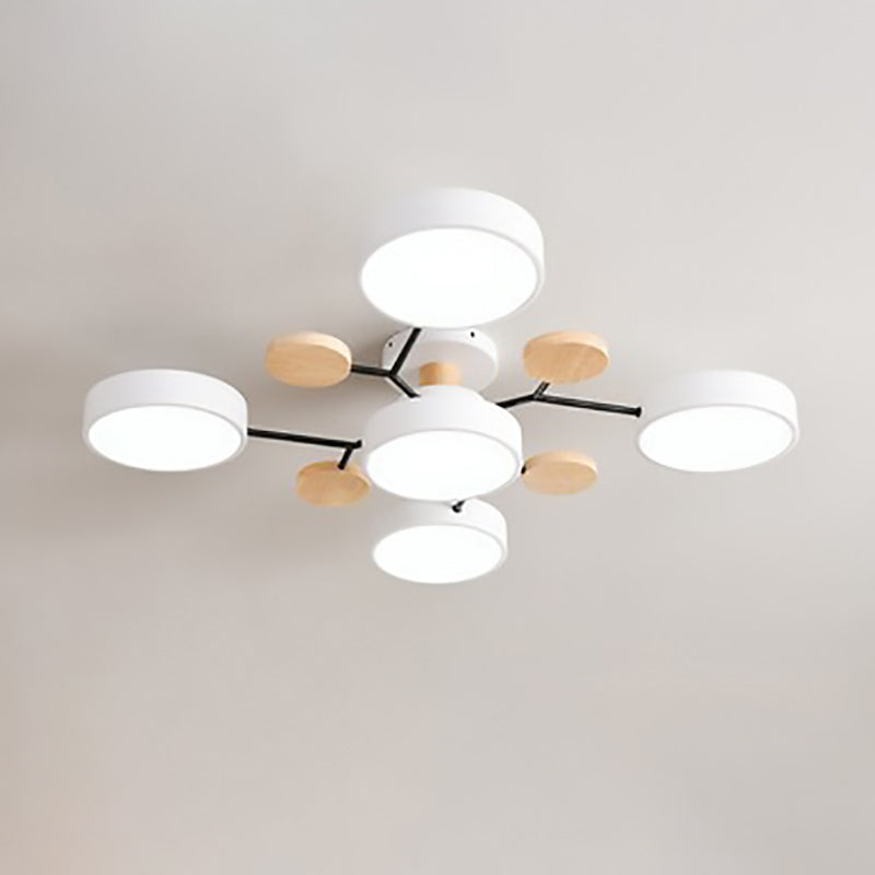 Contemporary Scandinavian Round Molecule Branch Design LED
