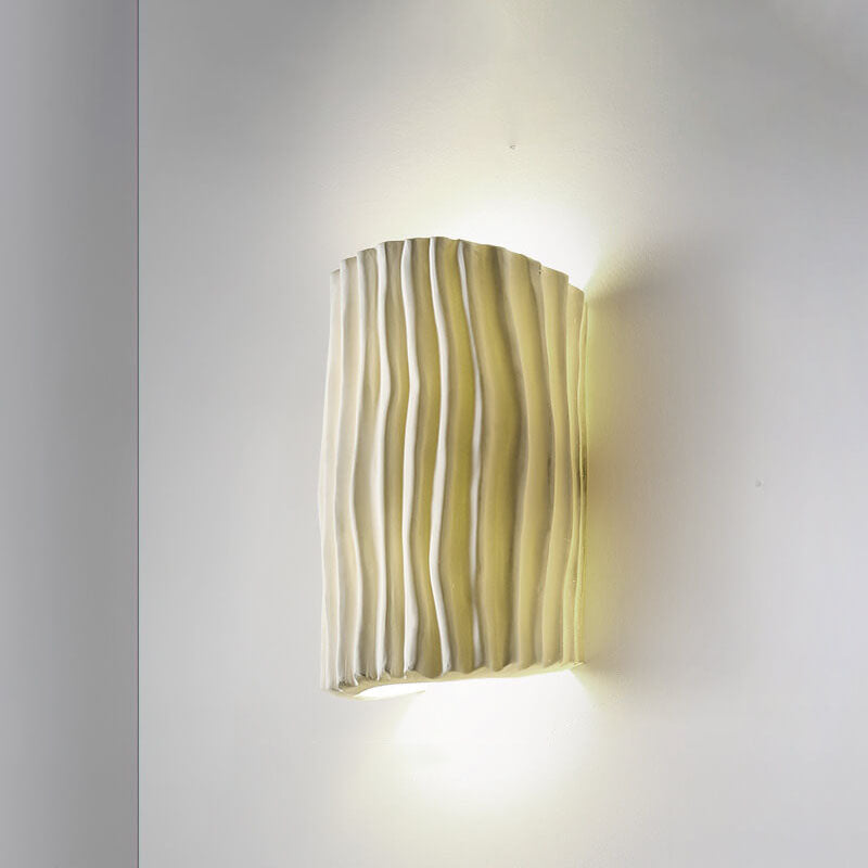 Contemporary Nordic Resin Striped Half Cylinder 2-Light