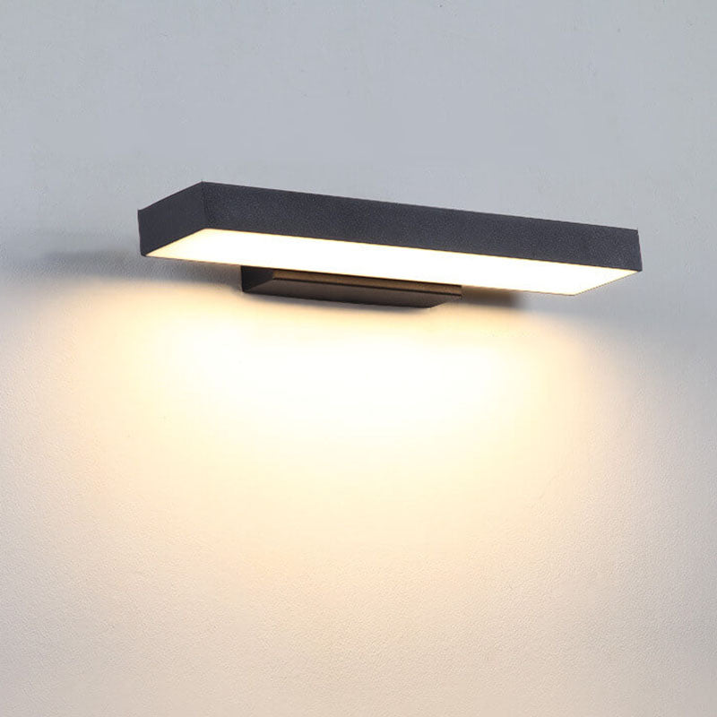 Modern Minimalist Rectangular Flat LED Sensor Outdoor