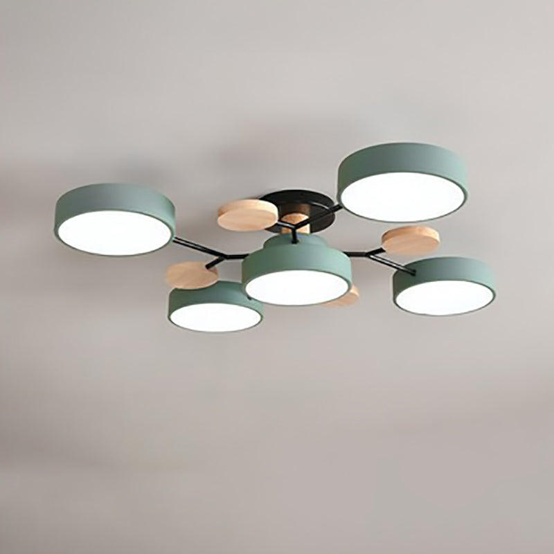 Contemporary Scandinavian Round Molecule Branch Design LED