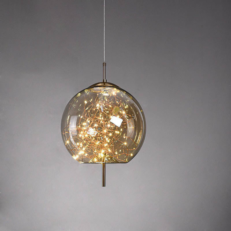 Contemporary Scandinavian Cylinder Oval Glass 1-Light