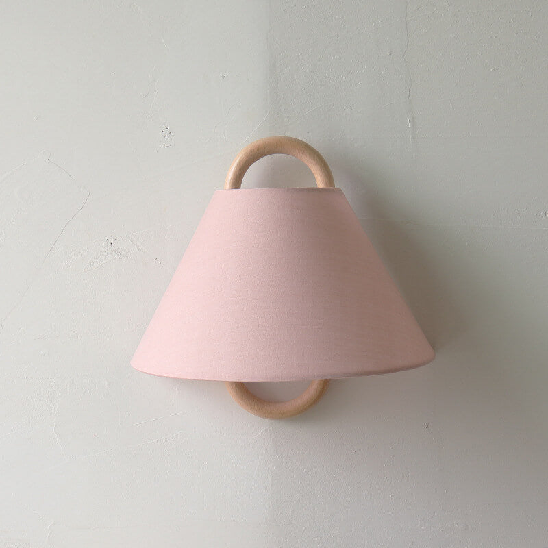 Modern Original Solid Wood Pleated Semi-Circle 1-Light Wall