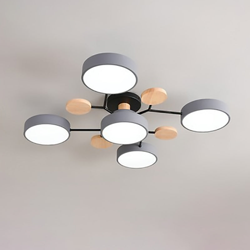Contemporary Scandinavian Round Molecule Branch Design LED