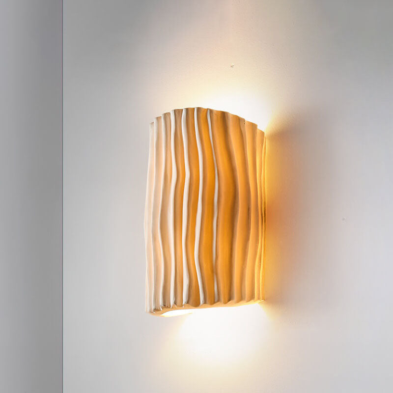 Contemporary Nordic Resin Striped Half Cylinder 2-Light