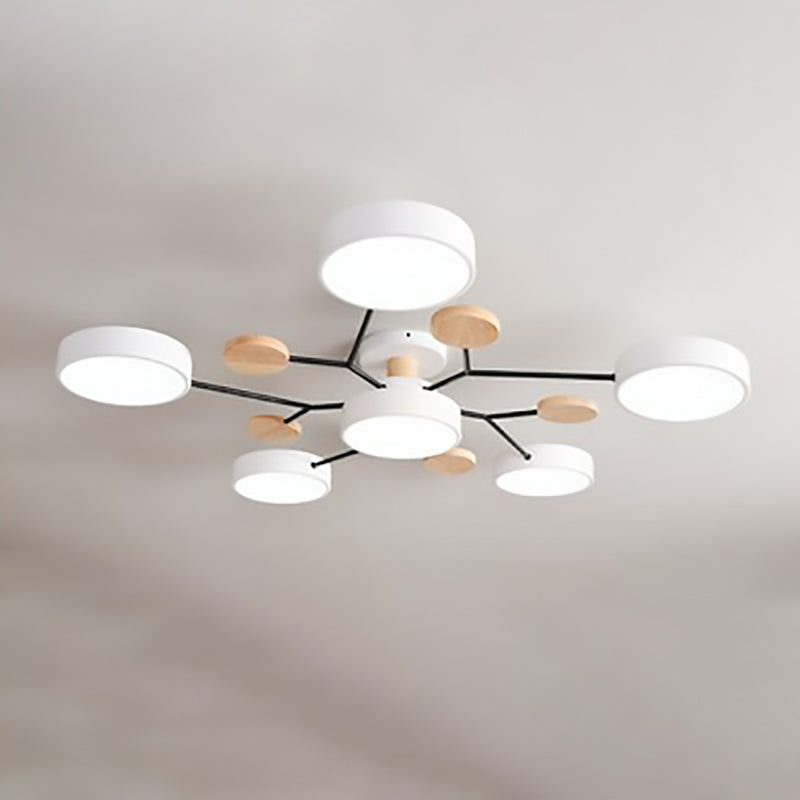 Contemporary Scandinavian Round Molecule Branch Design LED