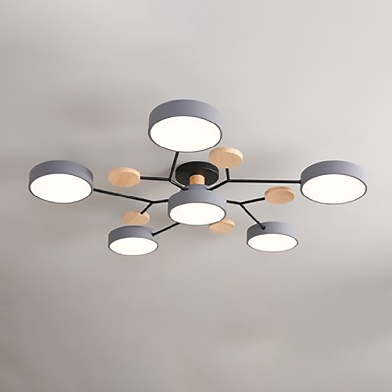 Contemporary Scandinavian Round Molecule Branch Design LED
