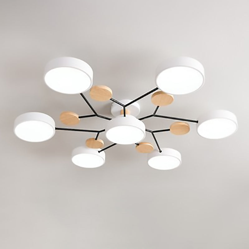 Contemporary Scandinavian Round Molecule Branch Design LED
