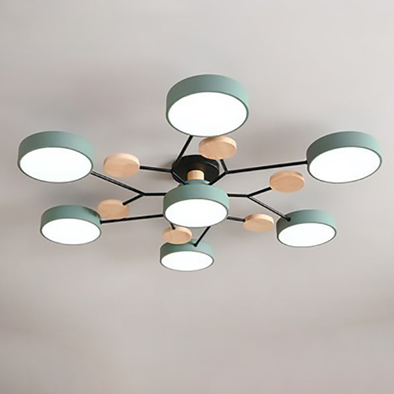 Contemporary Scandinavian Round Molecule Branch Design LED