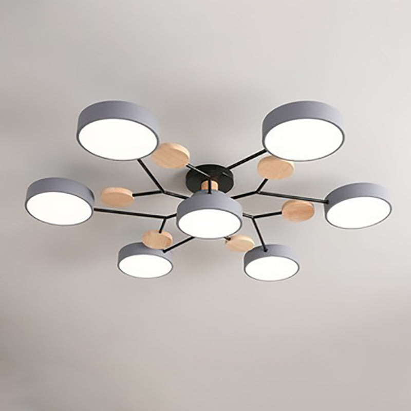 Contemporary Scandinavian Round Molecule Branch Design LED