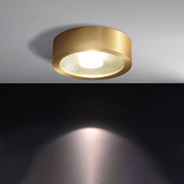 Modern Luxury Round Copper Ultra-thin LED Flush Mount Light