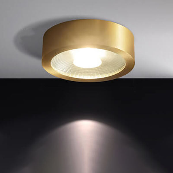 Modern Luxury Round Copper Ultra-thin LED Flush Mount Light