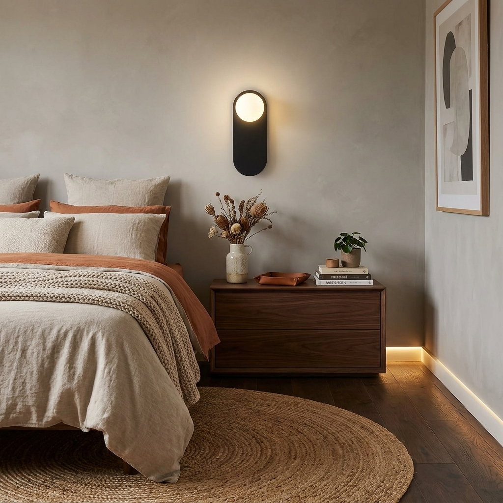 Nordic Minimalist Glass Ring Base 1-Light Wall Sconce Lamp