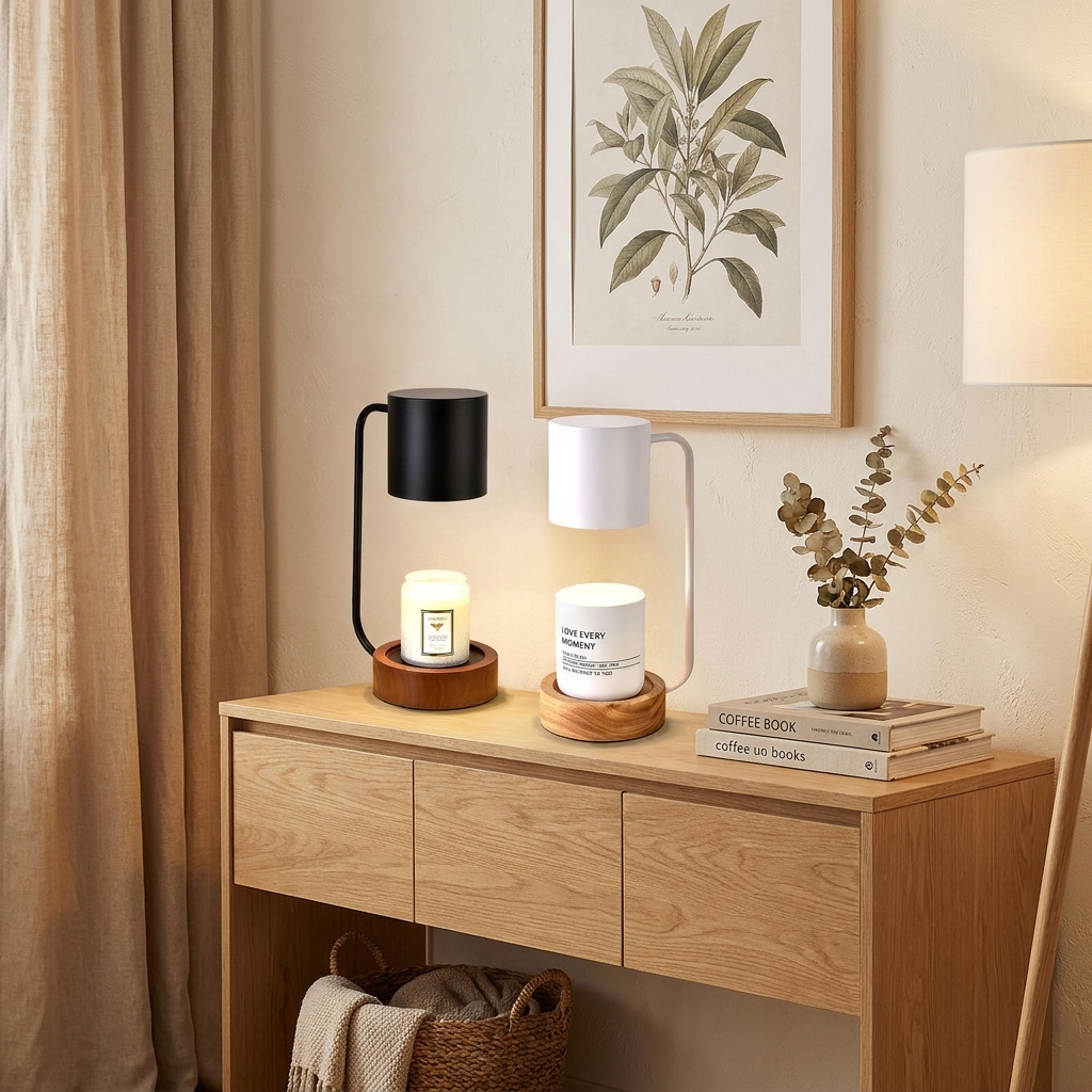 Japanese Minimalist Wood Timing Dimming 1-Light Melting Wax