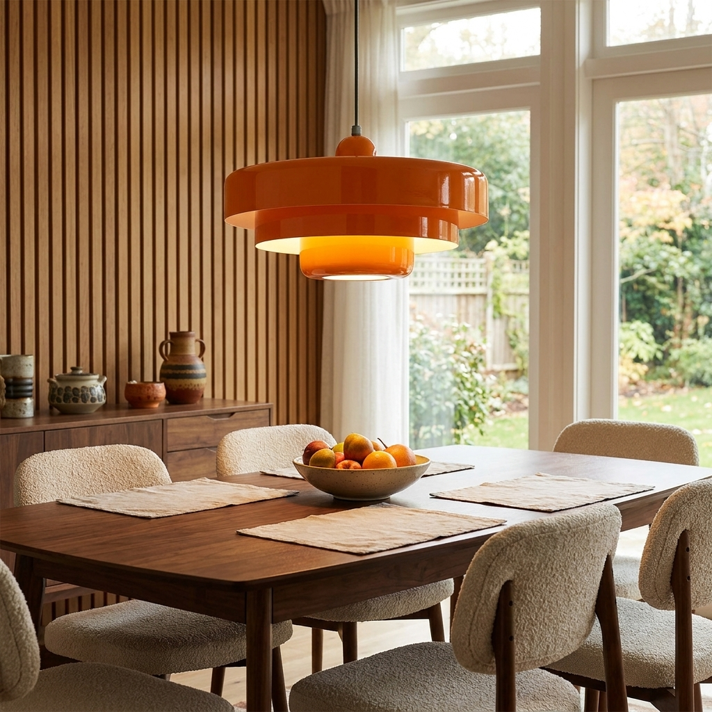 Nordic Vintage Multi-Layered Round Metal 1-Light Pendant