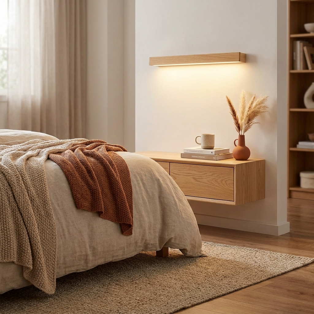 Japanese Simple Solid Wood Strip LED Wall Sconce Lamp