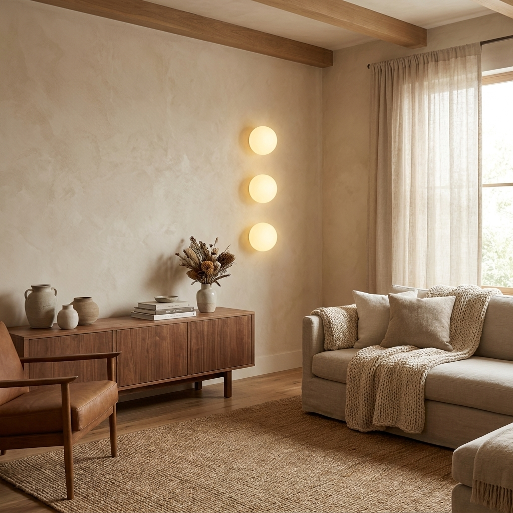Modern Minimalist Orb Glass 1-Light Wall Sconce Lamp For