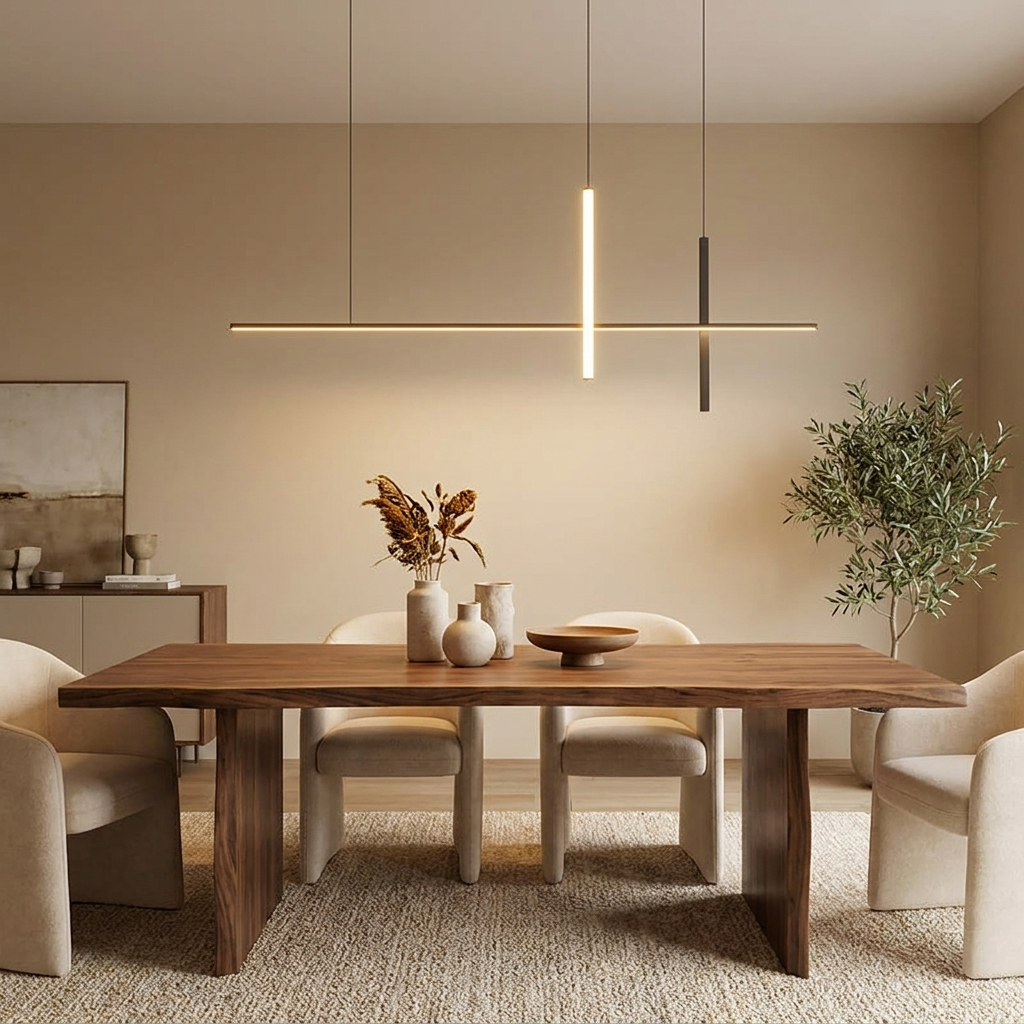 Modern Minimalist Long Line LED Chandelier