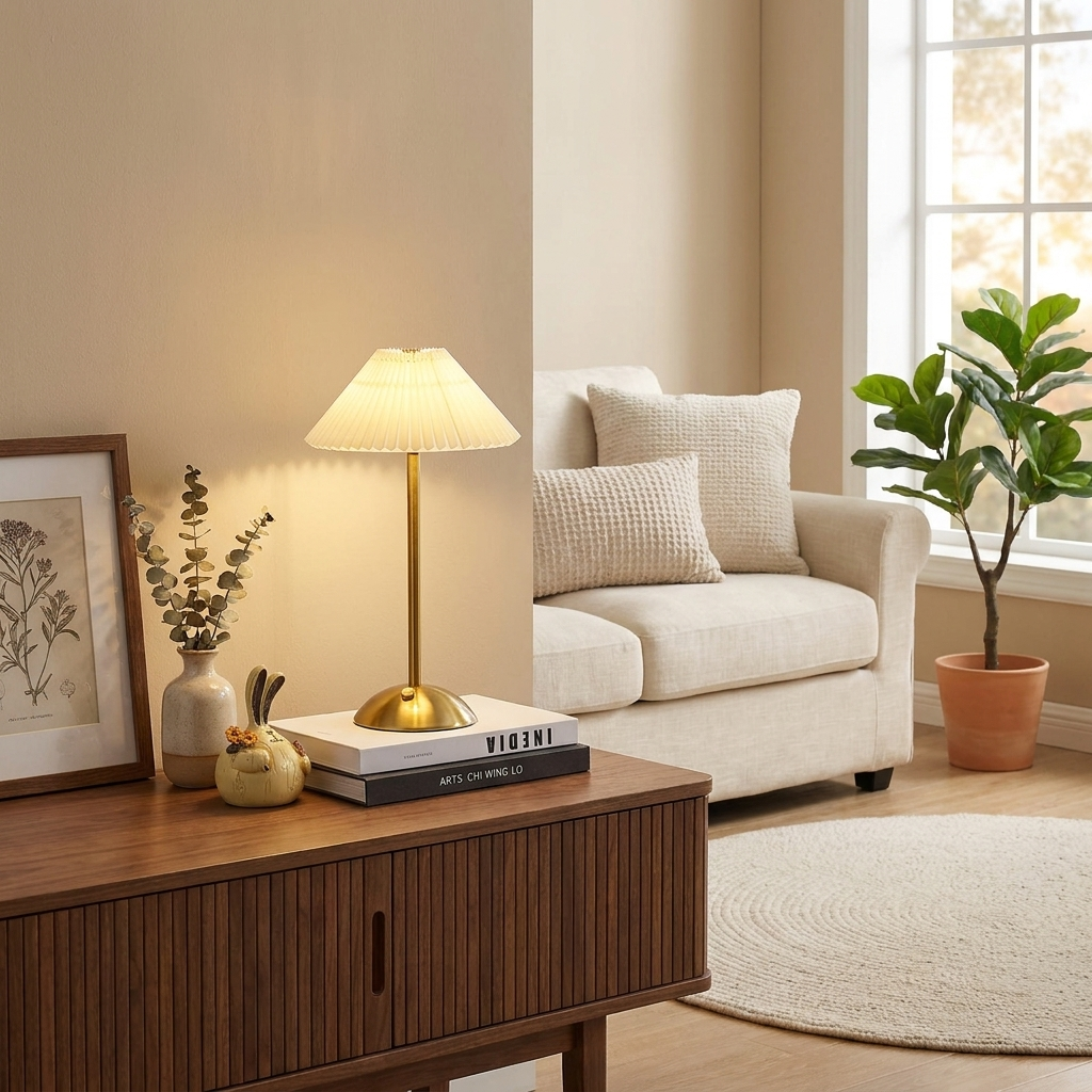 Contemporary Scandinavian Rechargeable Iron Fabric Conic
