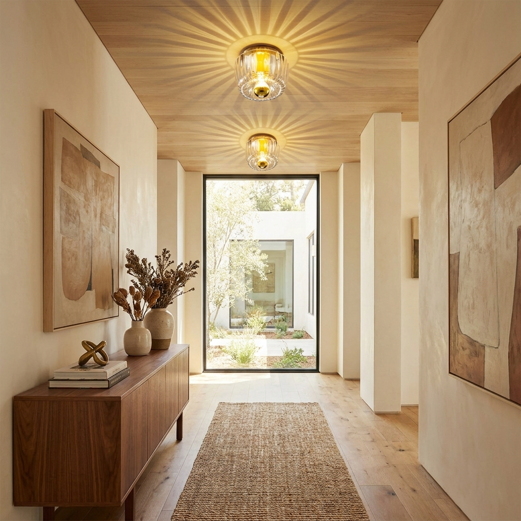 Modern Luxury Glass Sun Shape Full Copper Dual Purpose