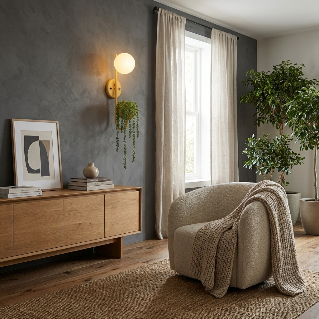 Sphere 1-Light Storage Box Planting Pot Decoration Wall